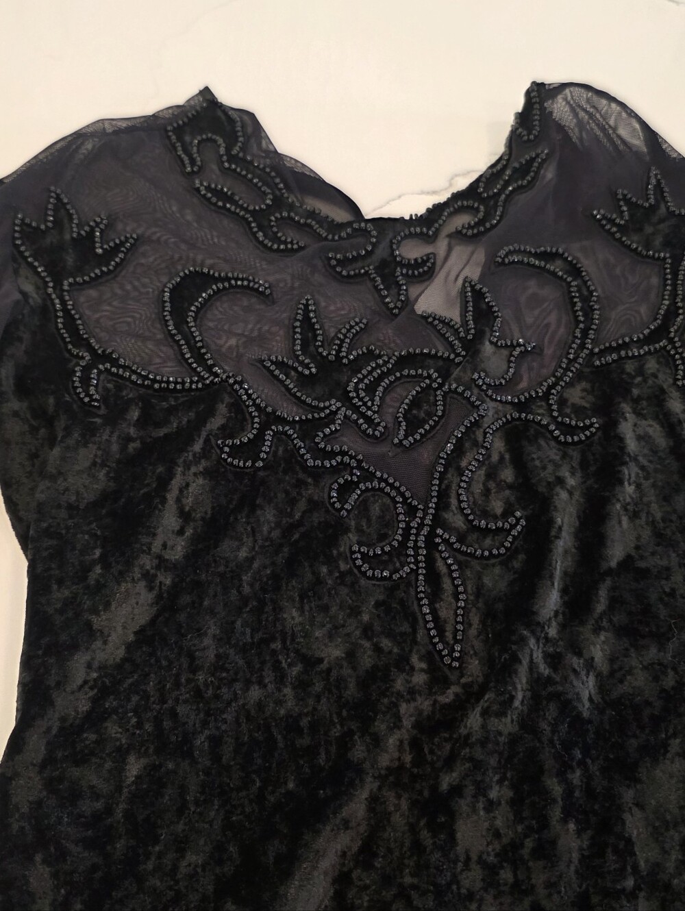 Victoria's Secret Black Mesh Overlay Top